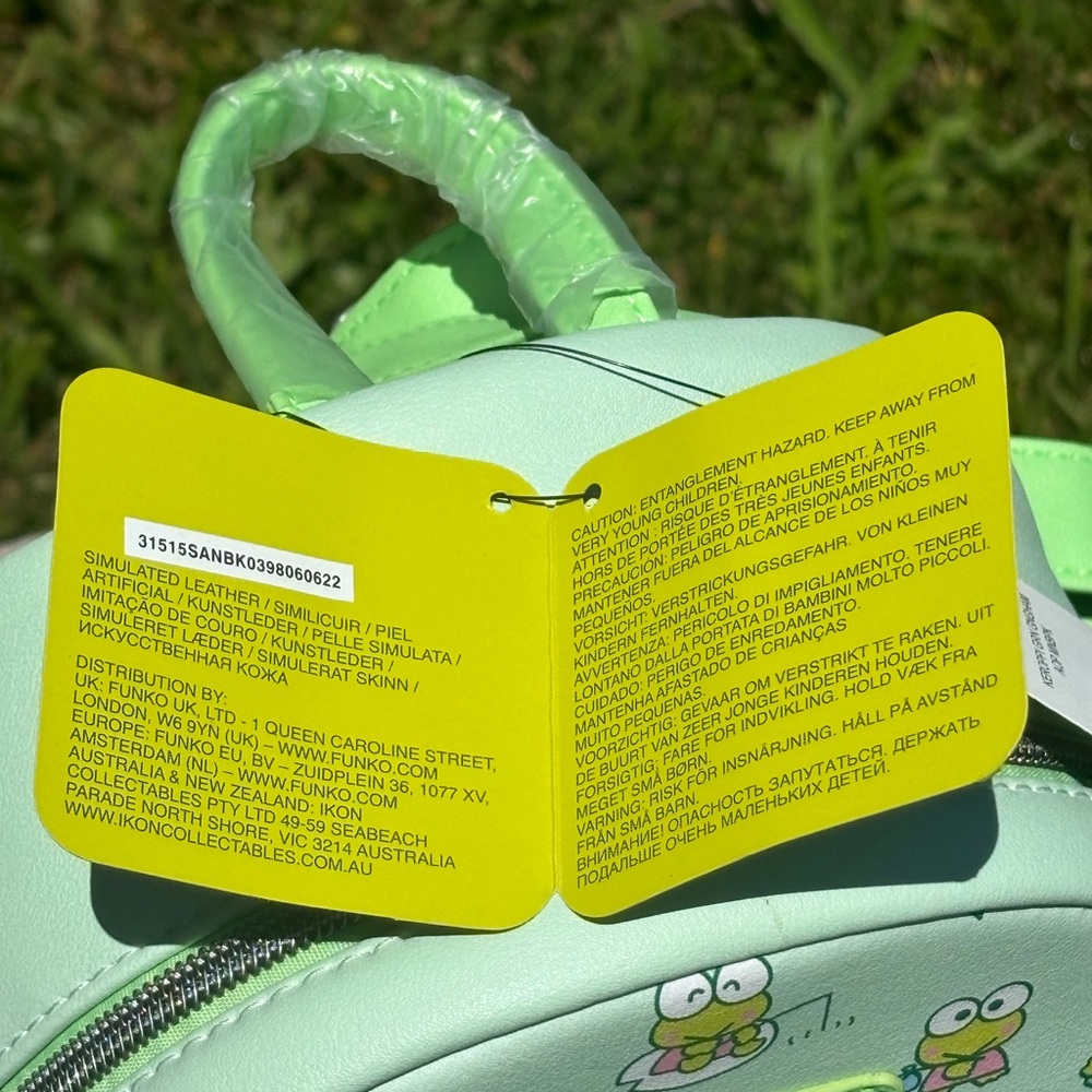 Brand new Loungefly Keroppi gingham print mini backpack.